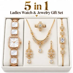 5 in 1 Ladies Watch & Jewelry Gift Set