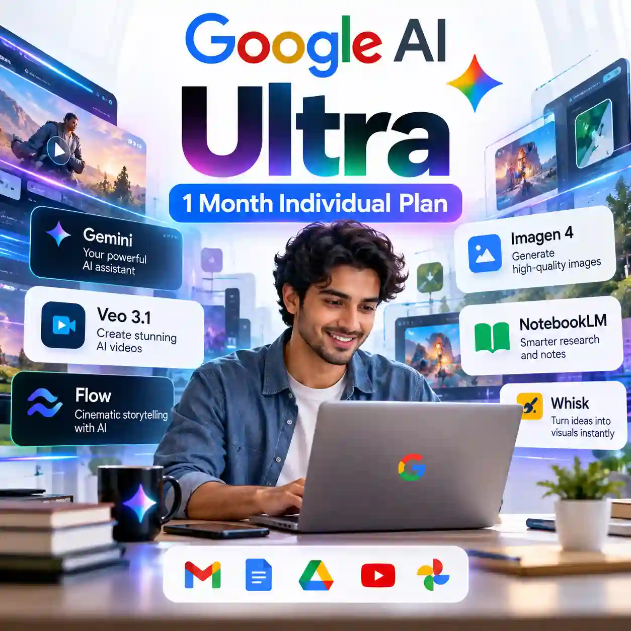 Google AI Ultra Subscription – 1 Month Individual Plan